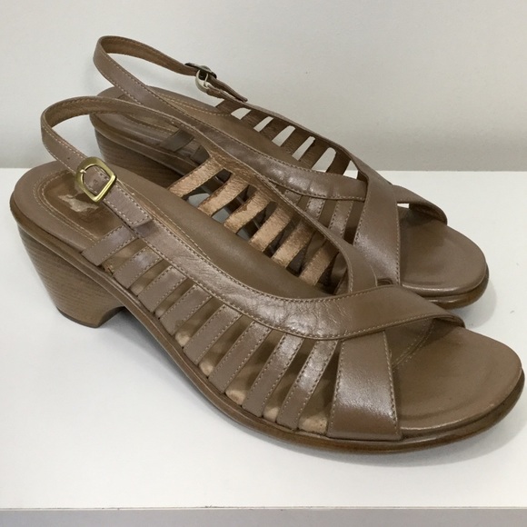 Dansko Leather Dress Sandals EUR 40 US 9 Brown EUC - Picture 2 of 6